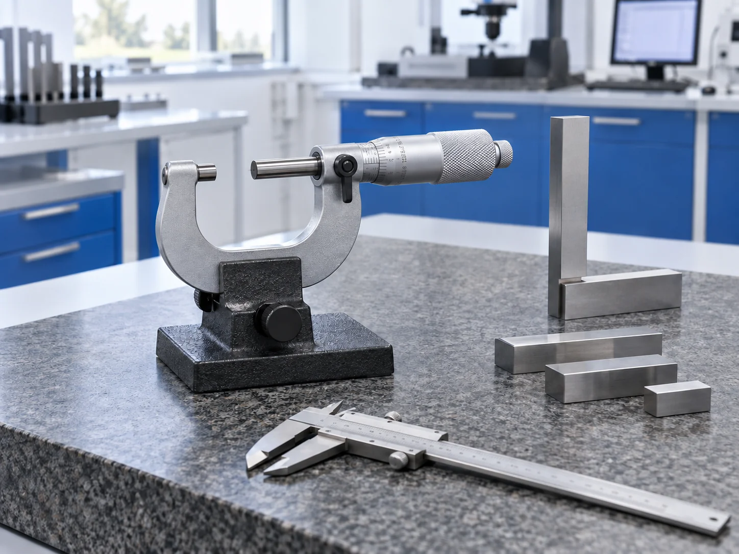 Instrumentos de medición dimensional: micrómetro, calibrador y bloques patrón